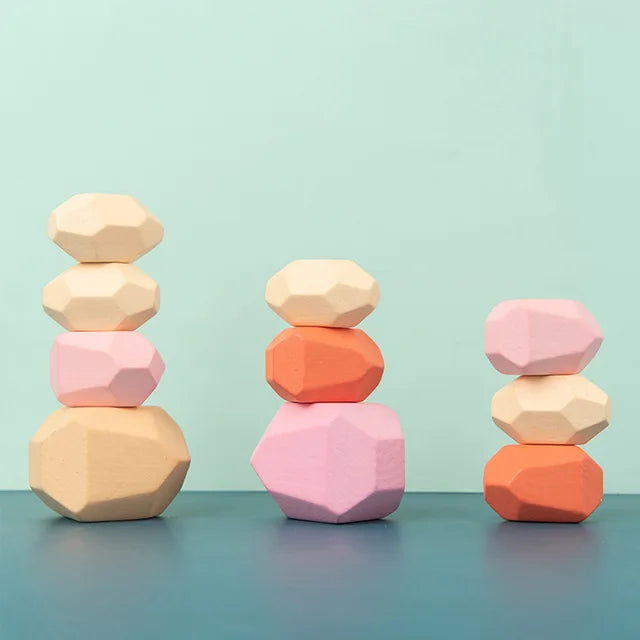 Wooden Stacking Stones Sensory Toy