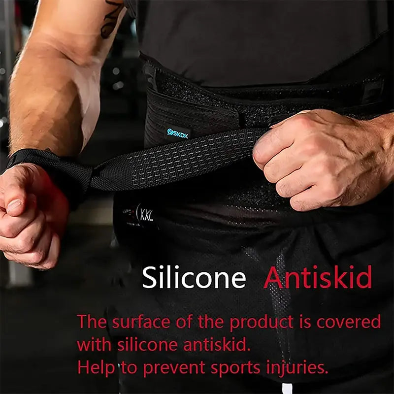 Anti-Slip Silicone Weightlifting Wrist Straps