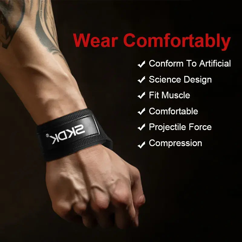 Anti-Slip Silicone Weightlifting Wrist Straps