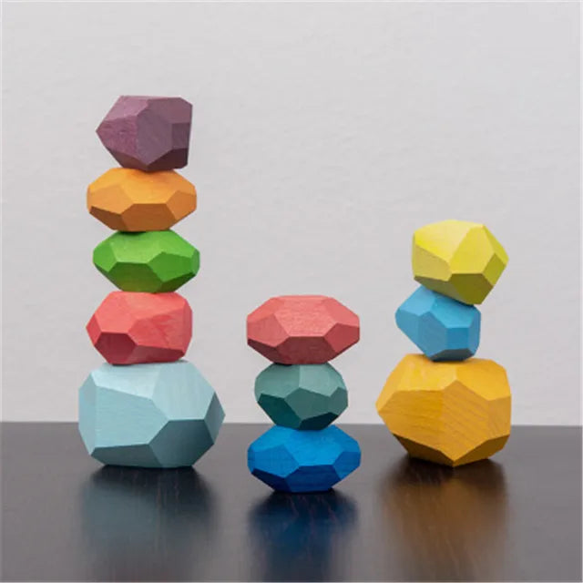 Wooden Stacking Stones Sensory Toy